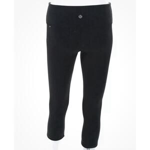 Lululemon Women’s Leggings Active Low-Rise Mid-Length Capri Blue/Black Size 4